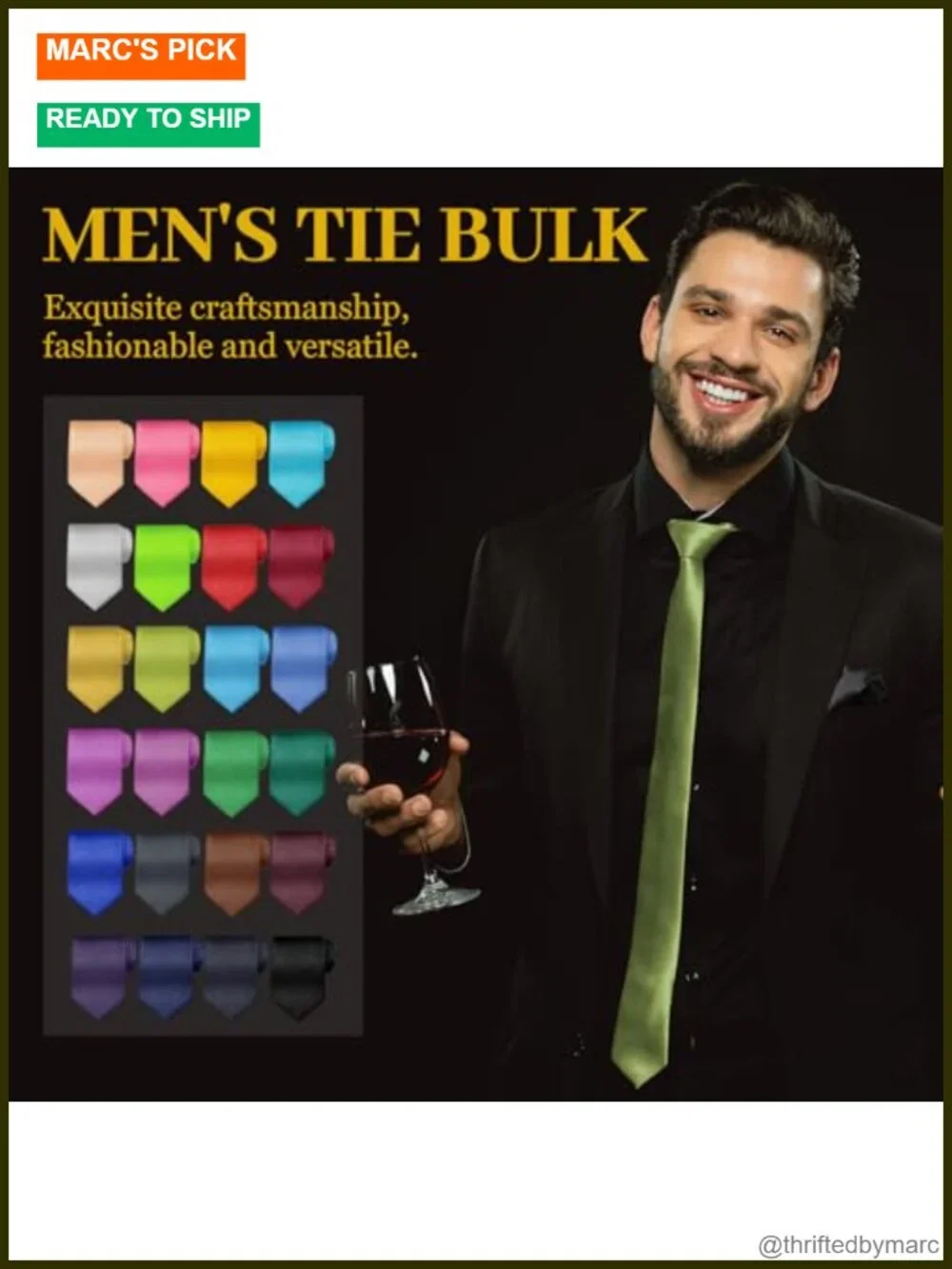 24pcs Solid Satin Necktie Set 57
